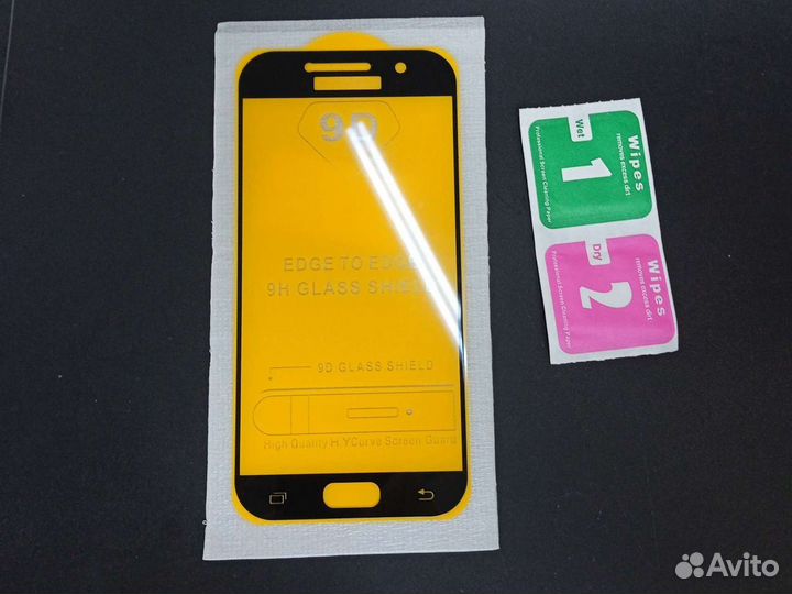 Защитное стекло на samsung J5 2017 чёрное