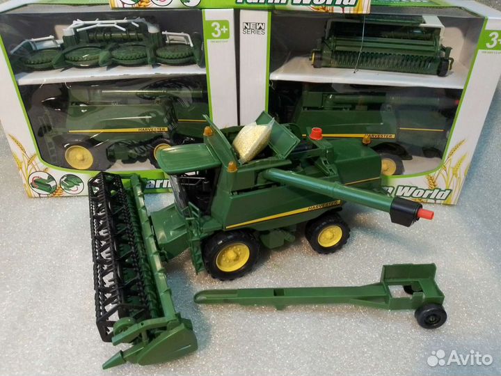 Комбайн игрушка джондир новый 45см с выгрузкой
