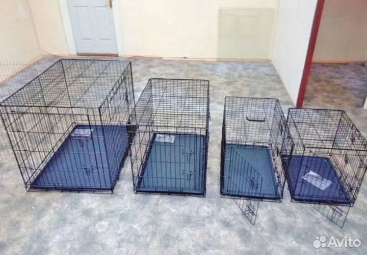 Клетка для больших собак с пластиковым поддоном