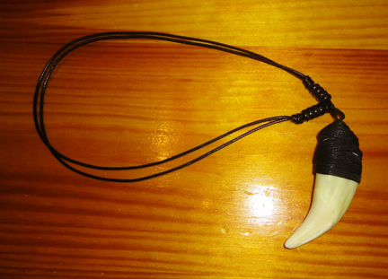 Таёжный Клык в обмотке. Амулет.Подвеска