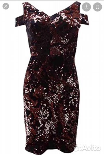 Calvin klein XL Женское красное платье с открытыми