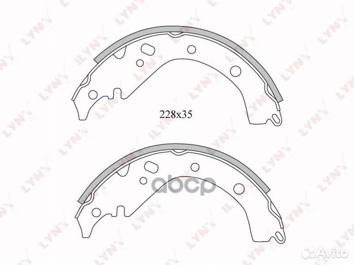 Колодки тормозные барабанные зад BS7512 LYN