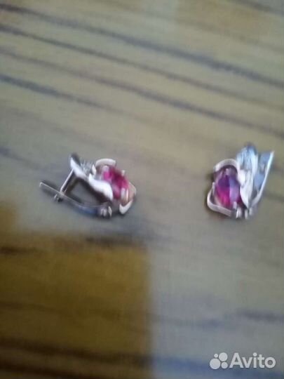 Серебряные серьги позолоченные