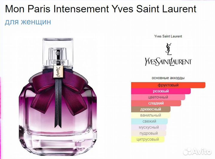 Mon Paris Intensement Yves Saint Laurent для женщ