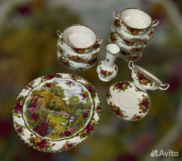 Royal Albert бульонные пары Old Country Roses