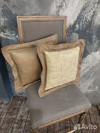Набор подушек 2 шт кожа