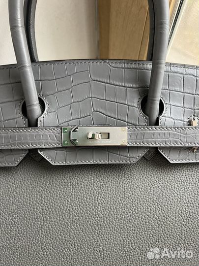 Сумка Hermes birkin 30 touch gris