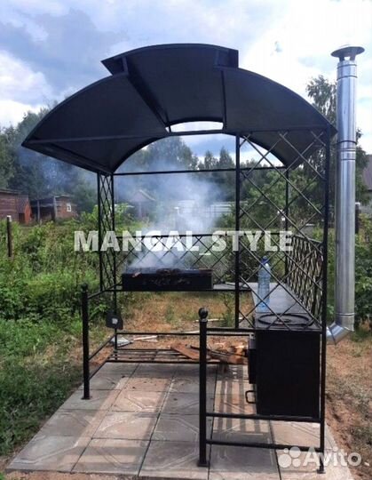 Мангал с крышей