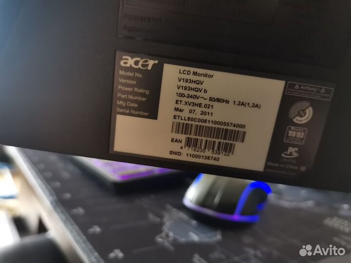 Монитор Acer V193HQV