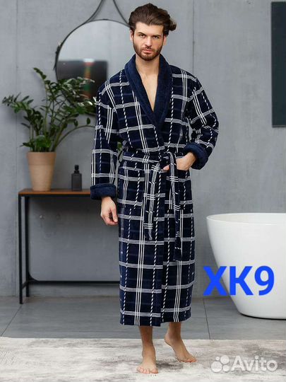 Мужской махровый халат (банный)