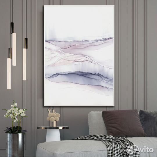 Абстрактная картина 1 м чернилами «Большая тишина»