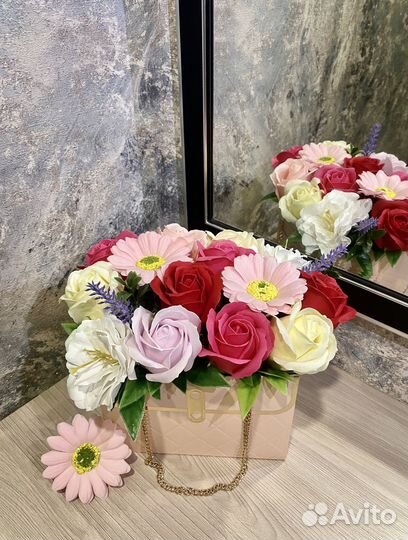 Букет из мыльных роз