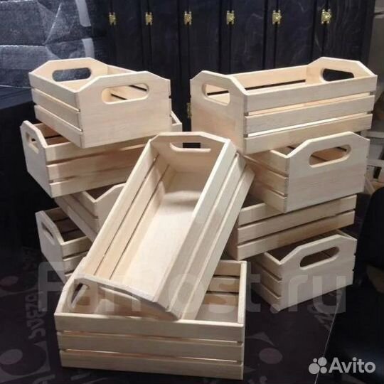 Ящик деревянный резной для фруктов овощей