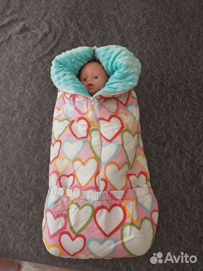 Конверт одеяло на выписку весна осень