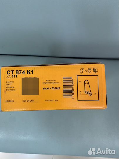 Ремень грм C роликом К-Т. CT874K1 aveo,astra,nexia