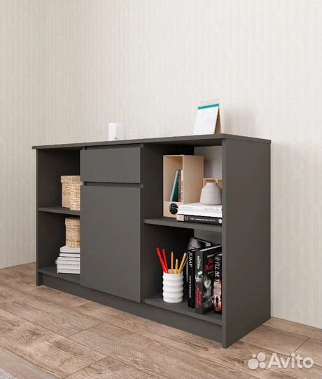 Тумба под телевизор с полками Мори 1204.1