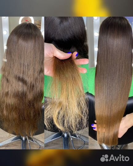 Кератин, ботокс на нарощенные волосы