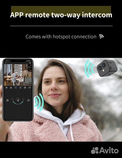 Охранная Мини Wi-Fi IP камера HD два объектива