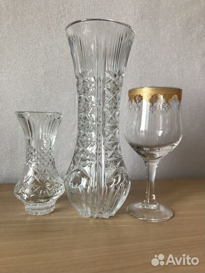 Хрустальная ваза. Предметы интерьера СССР