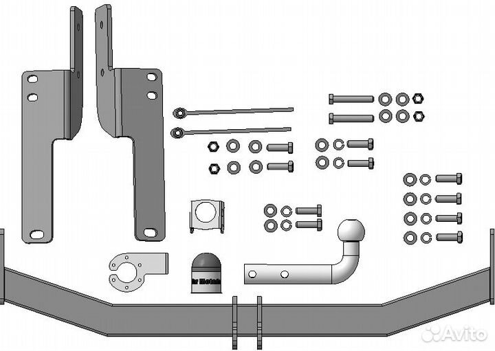 Фаркоп-Оцинкованный-Шар-A* Lexus GX-460 с 2009-13г