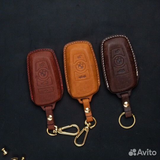 Кожаный чехол на ключ BMW