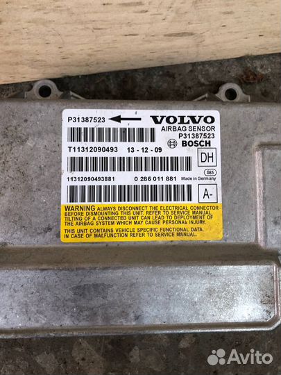 Блок управления SRS Volvo S60 Xc60