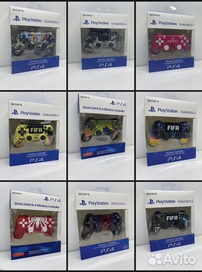 Геймпады для PS4 с принтом, новые