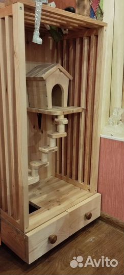 Клетка витрина для шиншиллы