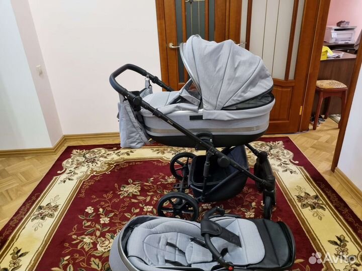 Pituso luna 2 в 1 серая с металликом