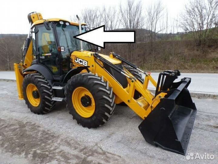 Стекло лобовое триплекс на погрузчик JCB 4CX