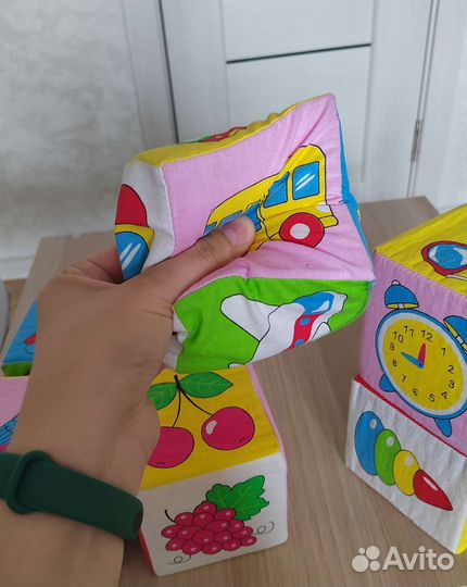 Мягкие развивающие кубики Мякиши