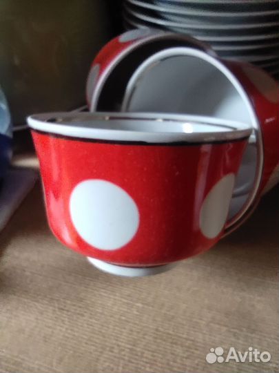 Чайный сервиз советский Горох