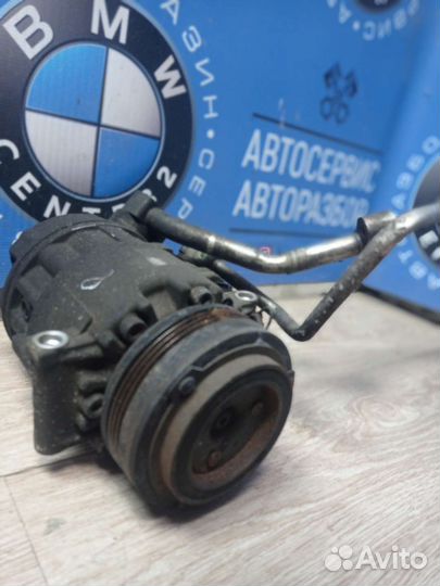 Компрессор кондиционера m57 m54 на BMW X5 E53