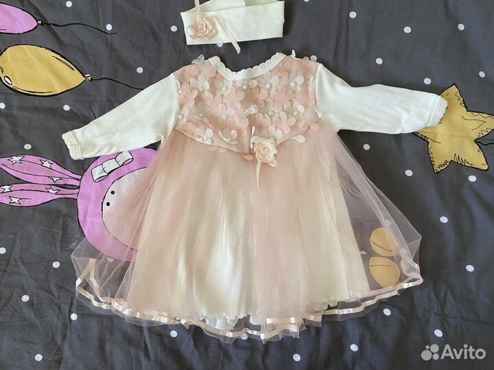 Платье нарядное на 1 год (80 размер)