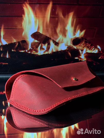 Футляр для очков кожаный ручная работа