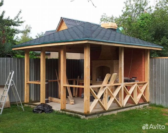 Строительство террас, бань, беседок, пристроек