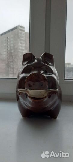 Горшок для запекания поросёнок керамический