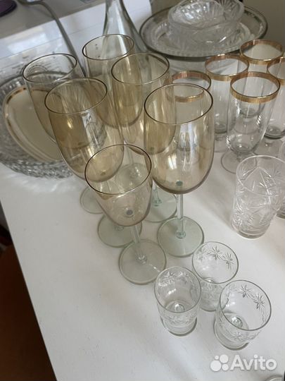 Фужеры хрустальные СССР, вазы