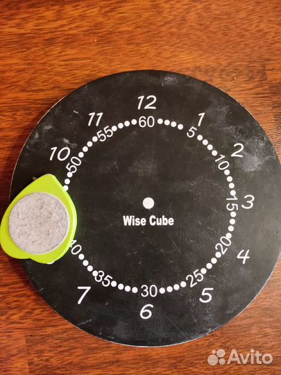 Деревянный сортер Часы-улитка с меловой доской