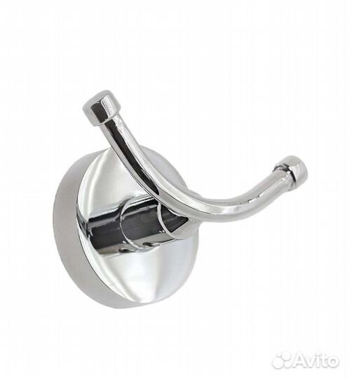 Крючок для ванной двойной настенный хром