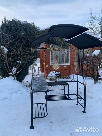 Мангал с крышей