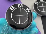 Колпачки заглушки на литые диски BMW 4 шт черные