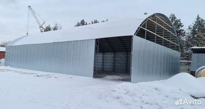 Ангар прямостенный с монтажом под ключ