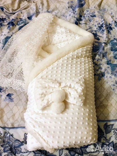 Зимний конверт на выписку. На овчине