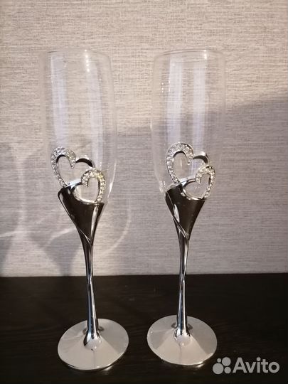 Фужеры бокалы свадебные