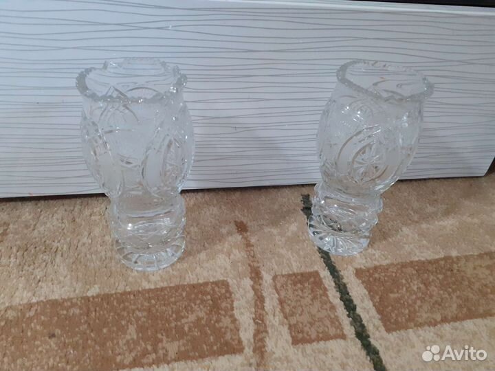 Хрустальная ваза Чехословакия