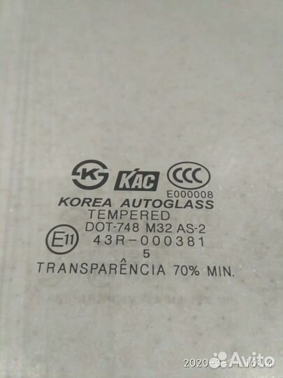 Переднее правое стекло хендай акцент2