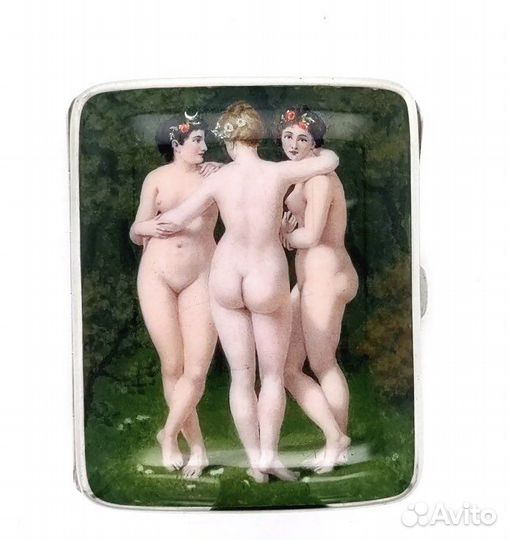 Портсигар серебряный 1910 года