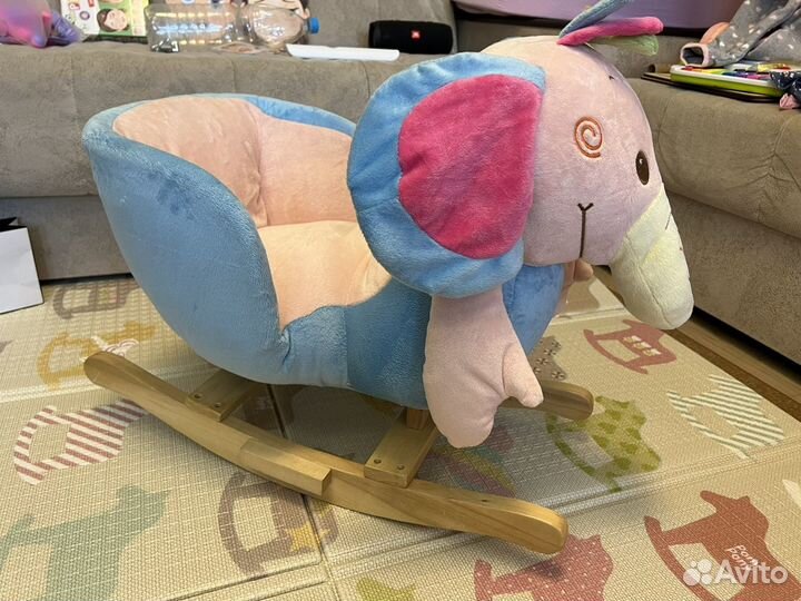 Детская качалка слон мягкая
