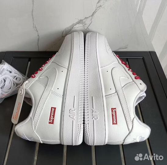 Кроссовки Nike Air Force 1 Supreme Snow White